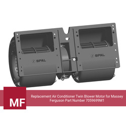 Replacement Air Conditioner Twin Blower Motor for Massey Ferguson Part Number 7059699M1 (Single Speed) - view 2