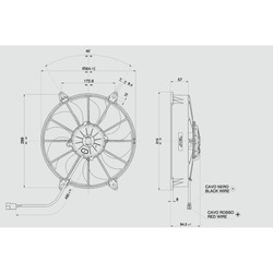 SPAL 11" (280mm)  Cooling Fan VA03-BP70/LL-88S (24v  / 1446 cfm / Pushing) - view 2