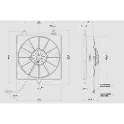 SPAL 11" (280mm)  Cooling Fan VA04-AP70/LL-37A (12v  / 1410 cfm / Pulling) - view 5