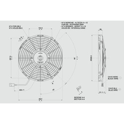 SPAL 11" (280mm)  Cooling Fan VA09-BP12/C-27S (24v  / 861 cfm / Pushing) - view 3