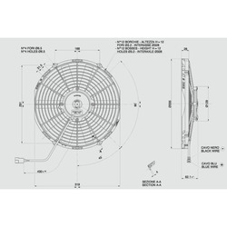 SPAL 12" (305mm)  Cooling Fan VA10-AP50/C-25A (12v  / 1097 cfm / Pulling) - view 3