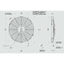 SPAL 12" (305mm)  Cooling Fan VA10-AP9/C-25A (12v  / 867 cfm / Pulling) - view 5