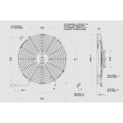 SPAL 13" (330mm)  Cooling Fan VA13-AP51/C-35A (12v  / 1168 cfm / Pulling) - view 5