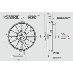 SPAL 12" (305mm)  Cooling Fan VA51-BP70/VLL-69A (24v  / 1634 cfm / Pulling) - view 3