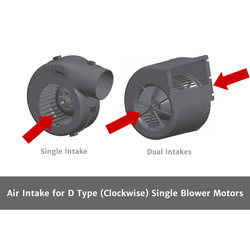 SPAL 319 cfm Single Blower 009-A70/I-74D (12v / (with EMC motor filter)) (Single Speed) - view 3