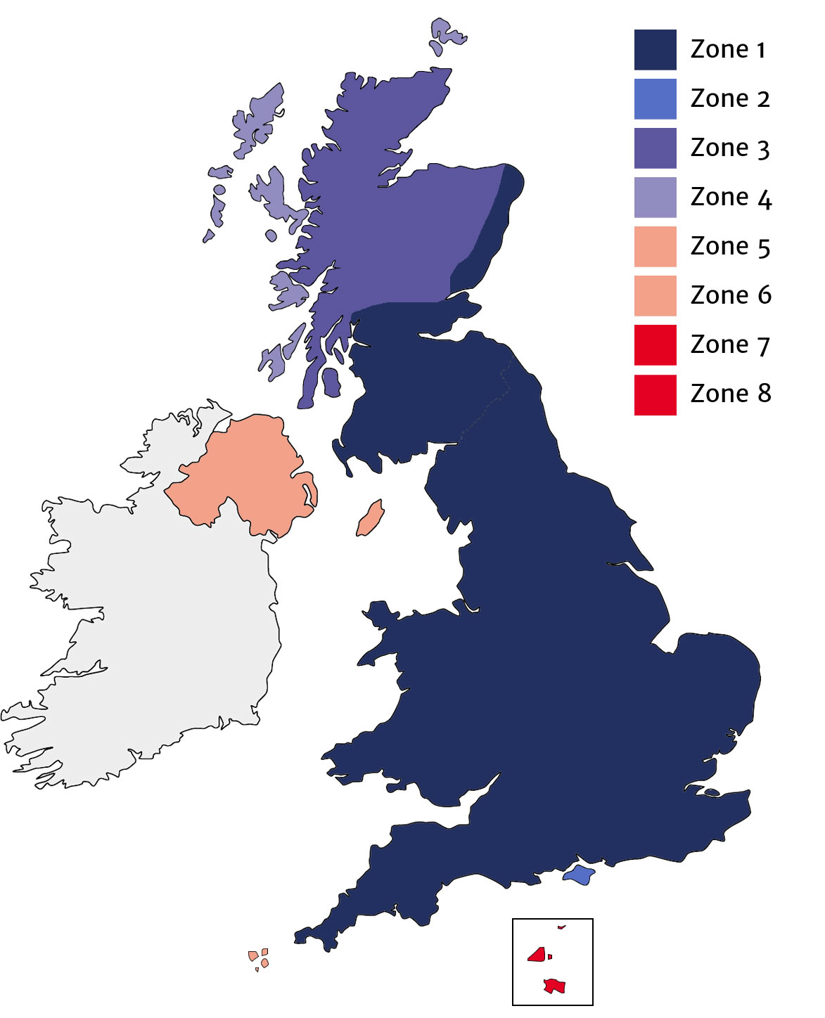 UK Delivery Zones